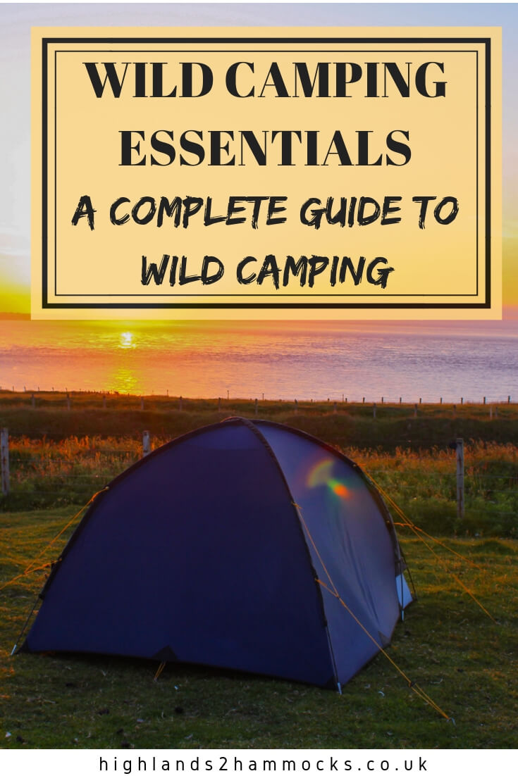 wild camping essentials pinterest image