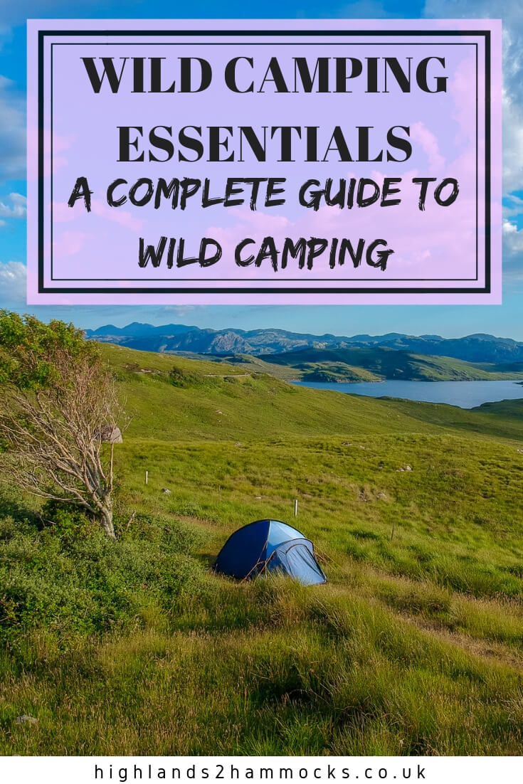 wild camping essentials pinterest image