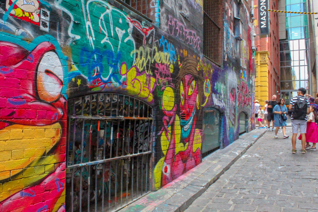 Colourful Hosier Lane Artwork