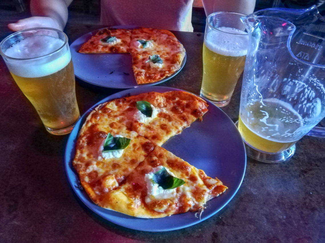 Pizza and beers at Asian Beer Cafe Melbourne