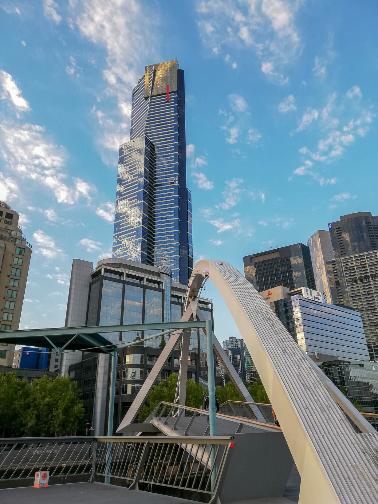 Melbourne skyline showing Eureka tower