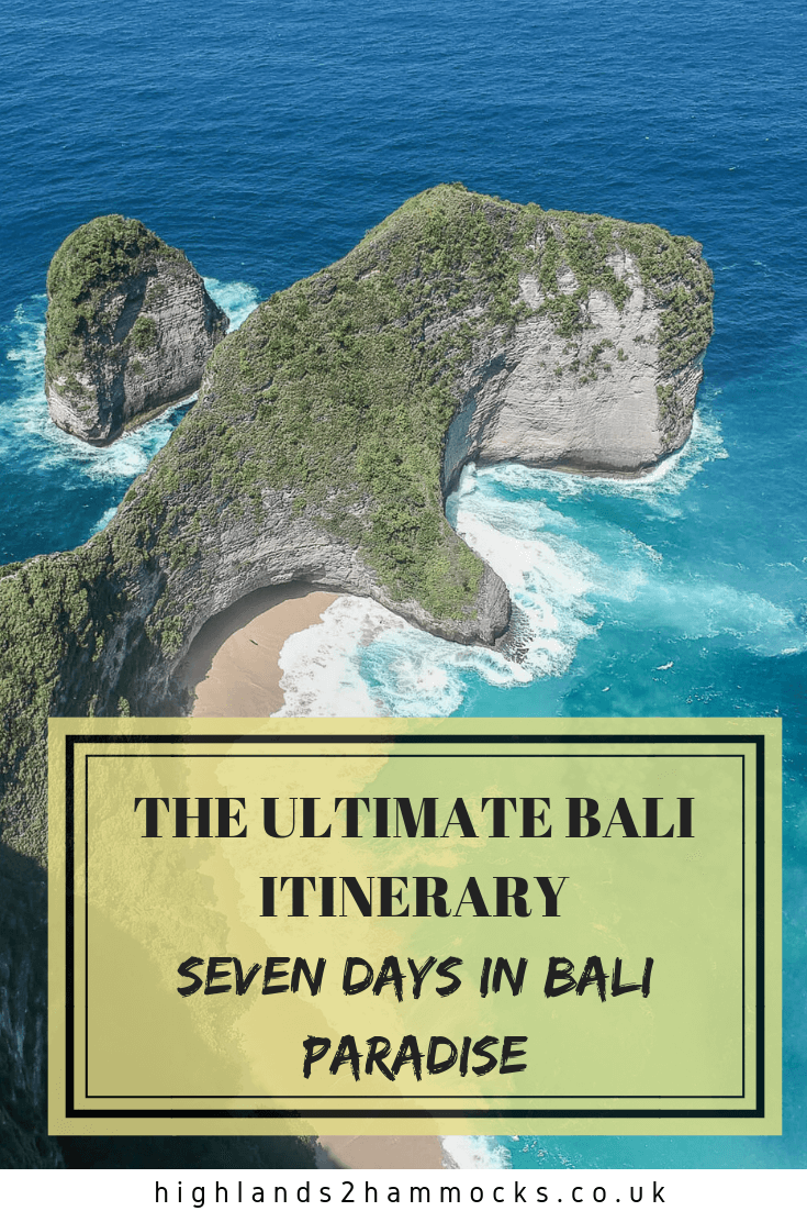Bali Seven Day Itinerary Pinterest Image