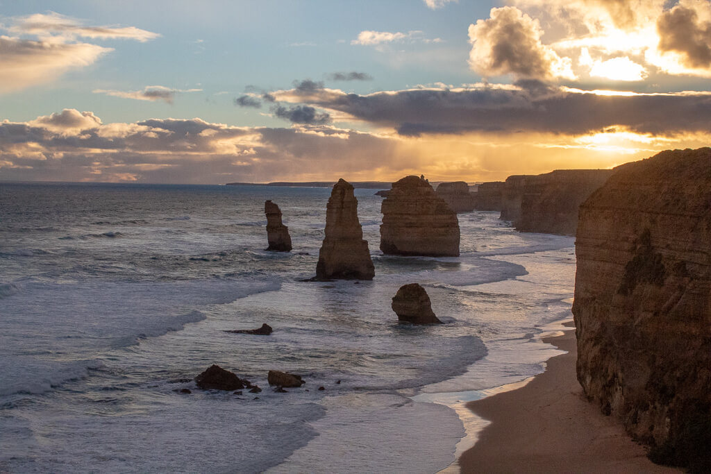 Sunset over the twelve apostles