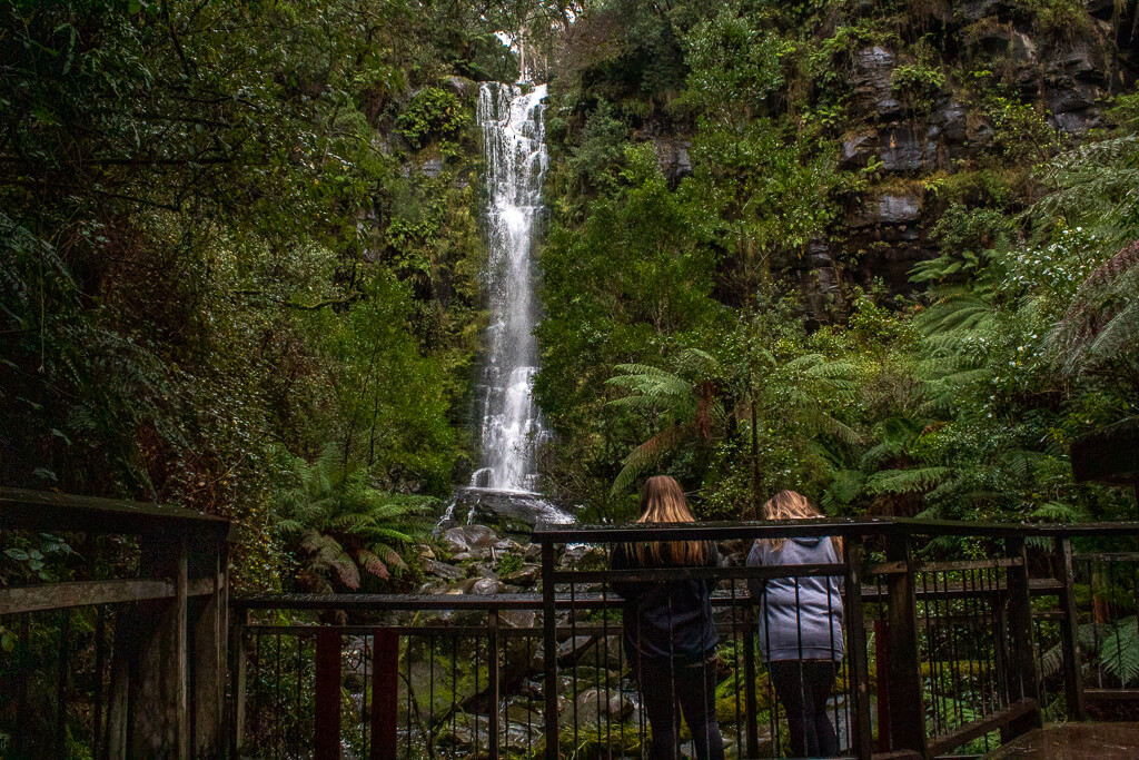 the Erskine Falls waterfall view platform