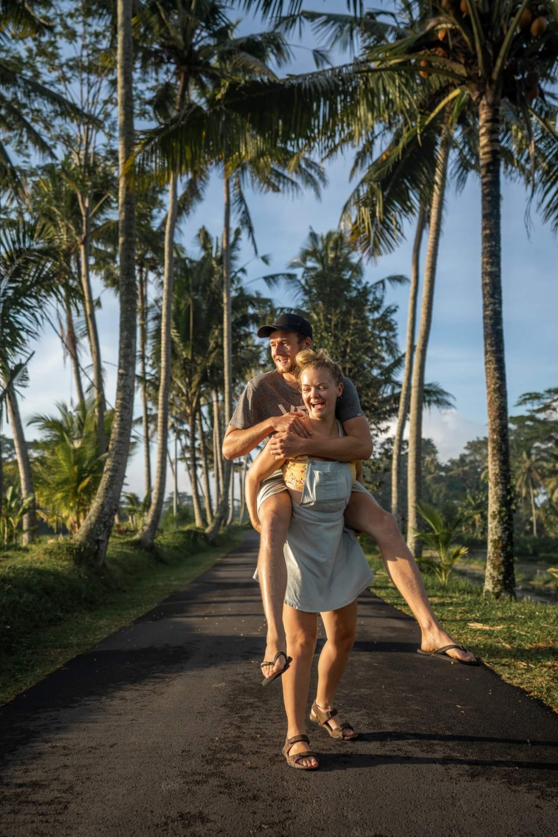 Piggy back fun on the way to Tibumana Waterfall