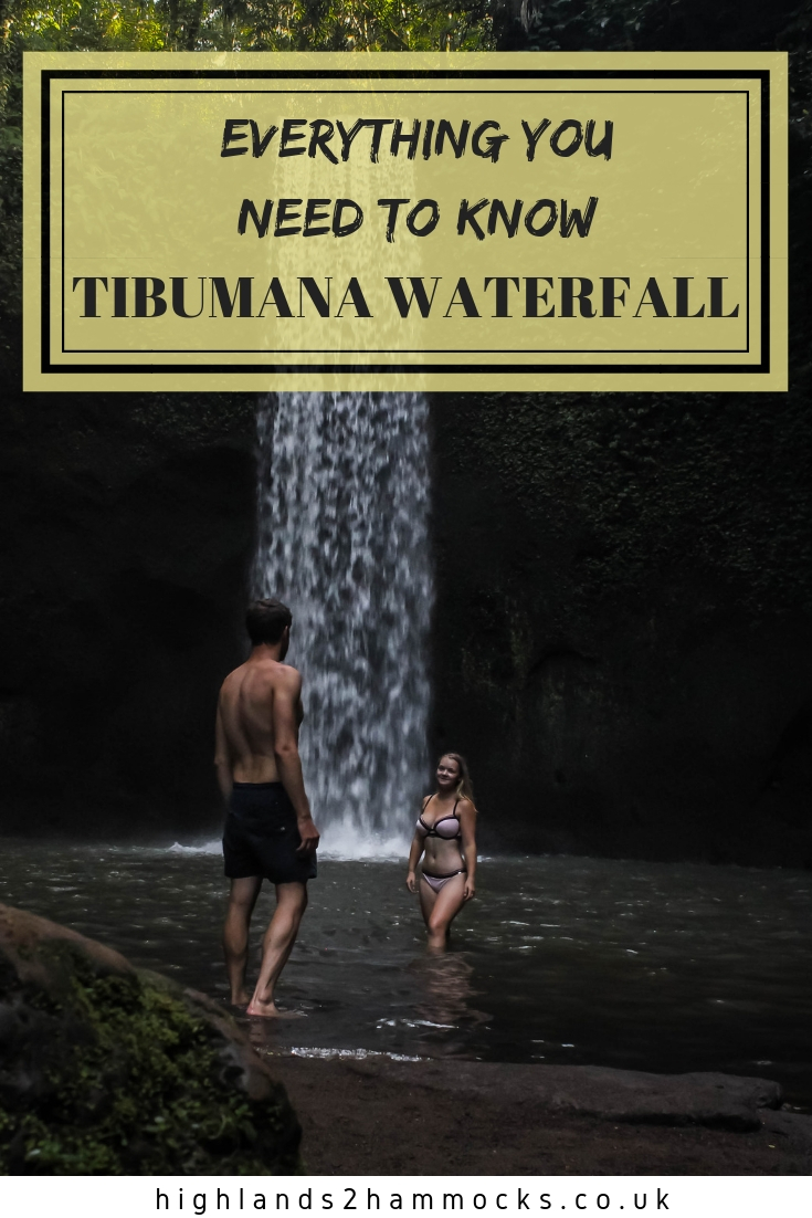 Tibumana waterfall pinterest image