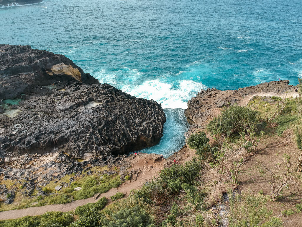 an arial shot of Angel's Billabong