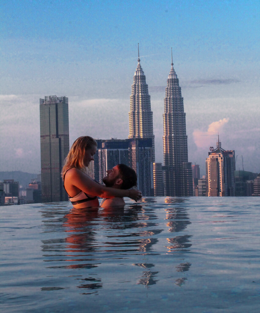 Infinite pool overlooking KL