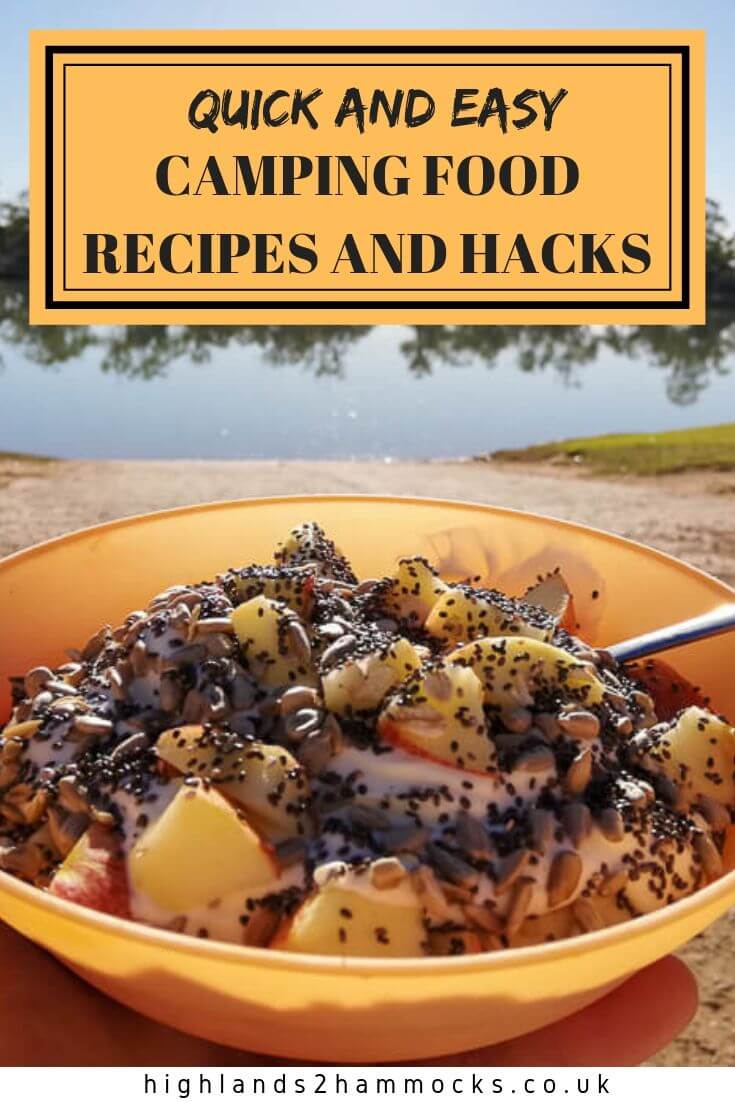 vegetarian camping food list pinterest image