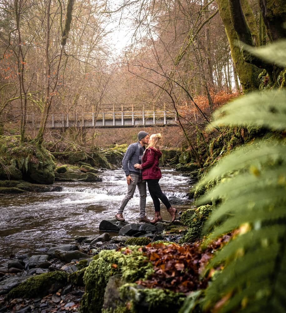 gemma and campbell at the birks of aberfeldy