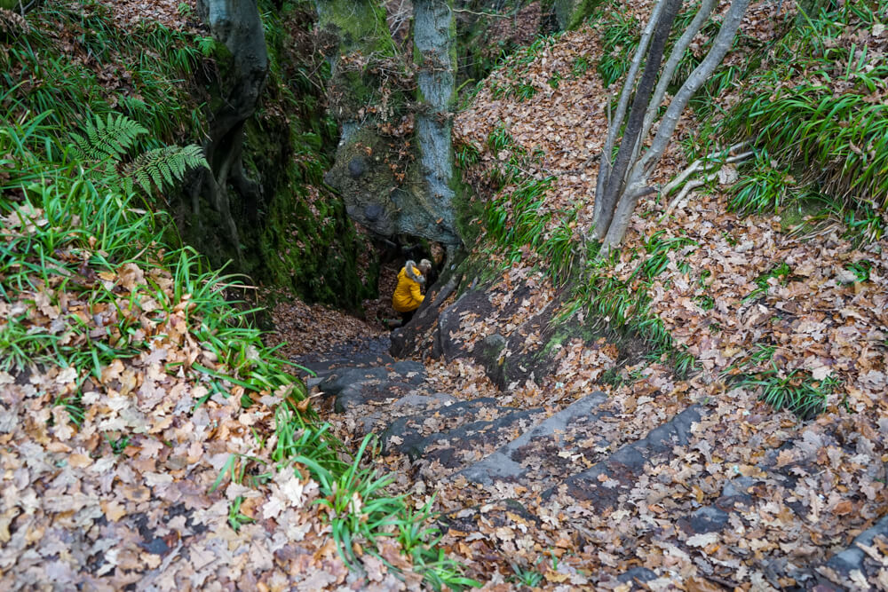 jacobs ladder leading down to the devils pulpit