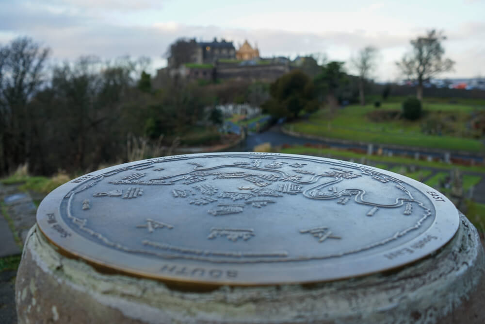 Stirling Castle standing proud over the Church of Holy Rude