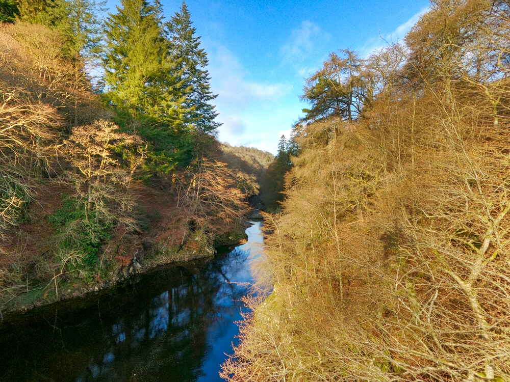 view from highland swing in killiecrankie