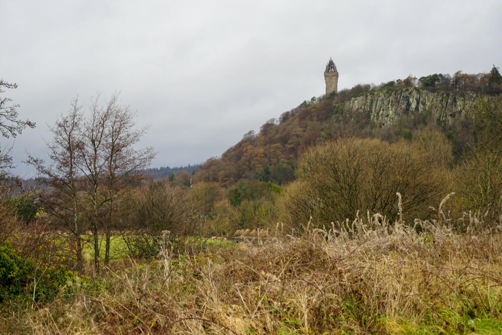 The beautiful landscape surrounding the Wallace Monument.