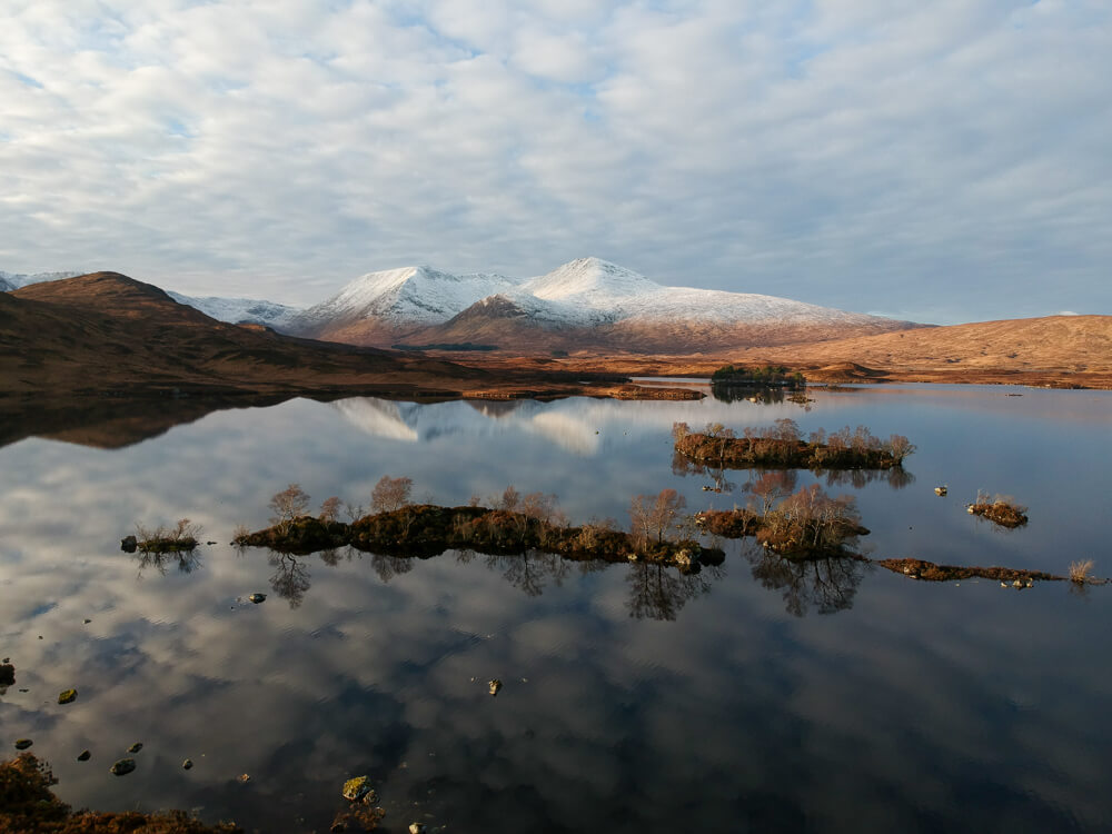 The stunning view at Loch Tulla.