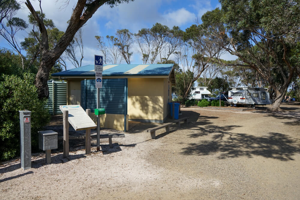 Toilet block at American River.