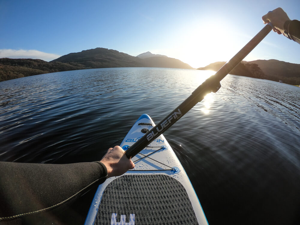 FPV of the BlueFin SUP equipment.