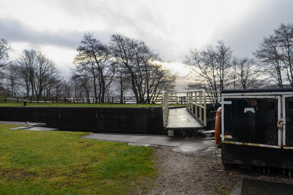 Head across the Corpach lock and along the Great Glen Way until you see the wreck.