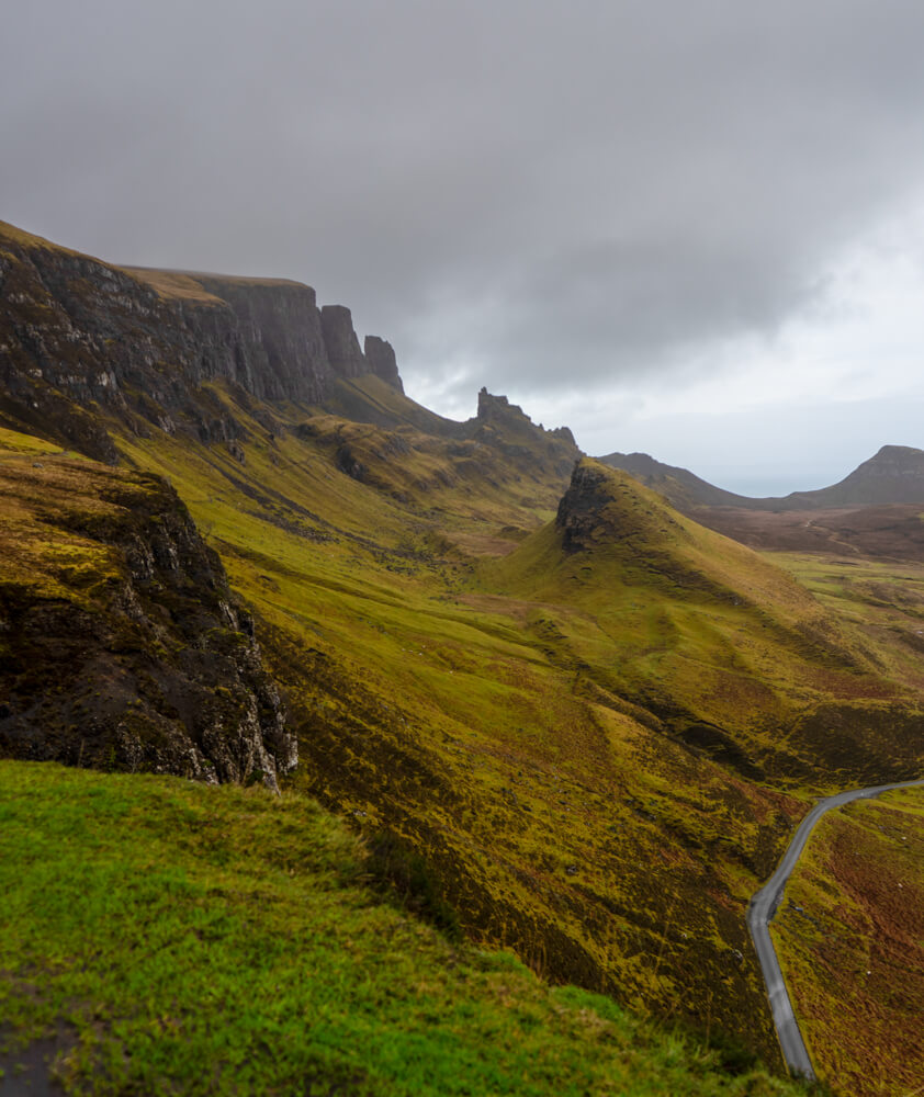 Stunning landscape of the Quiraing on Skye.