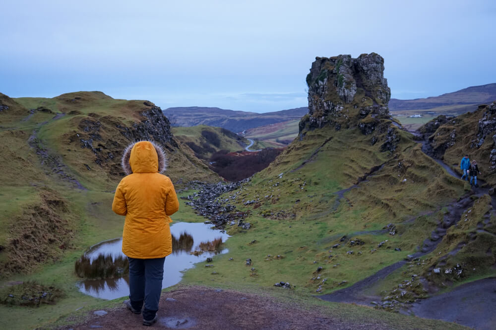 View down into the Fairy Glen.