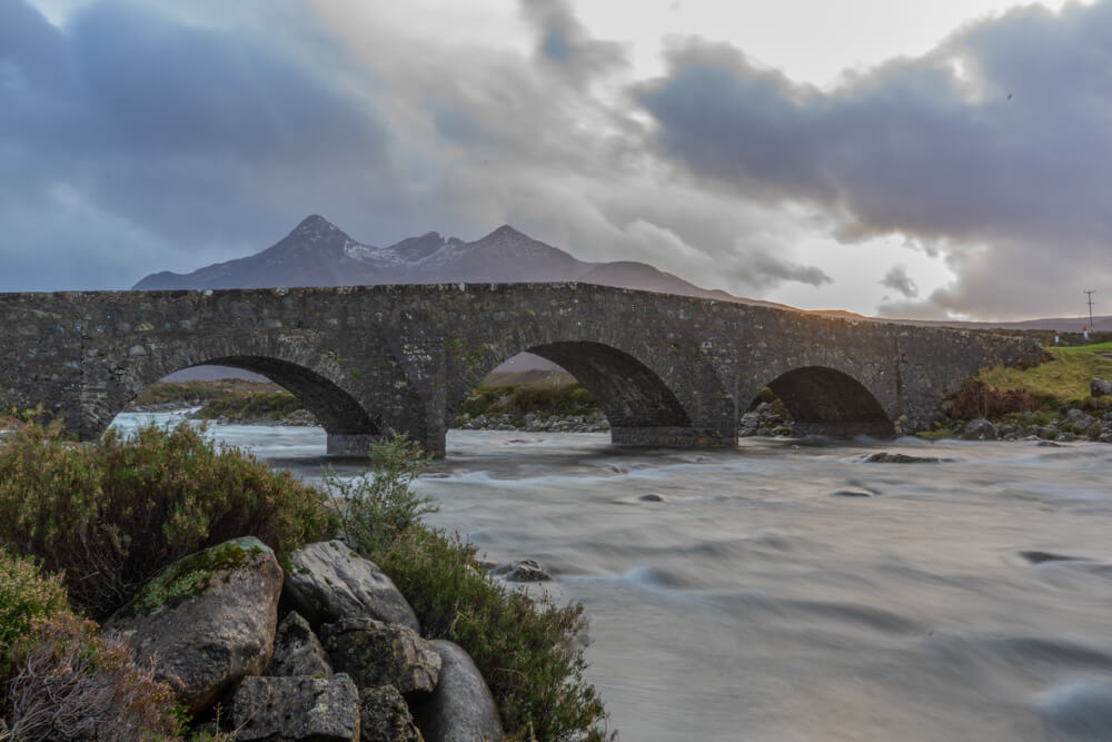 View of the Cullin from Sligachan Bridge.