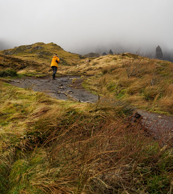 Steep walk up to the Old Man of Storr.