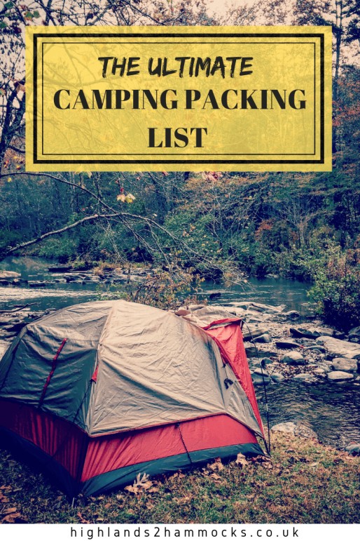 camping packing list pin 