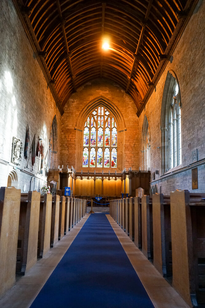 The wonderful interior of Dunkeld Cathedral.
