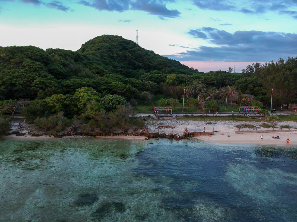 sitting on the shore of gili t