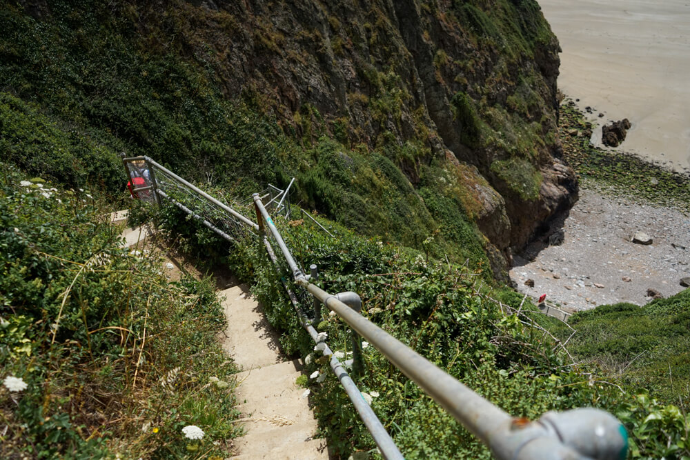 stairs down to petit port 