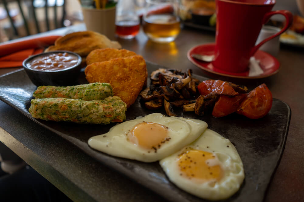 veggie breakfast at Beau Sejour Sark