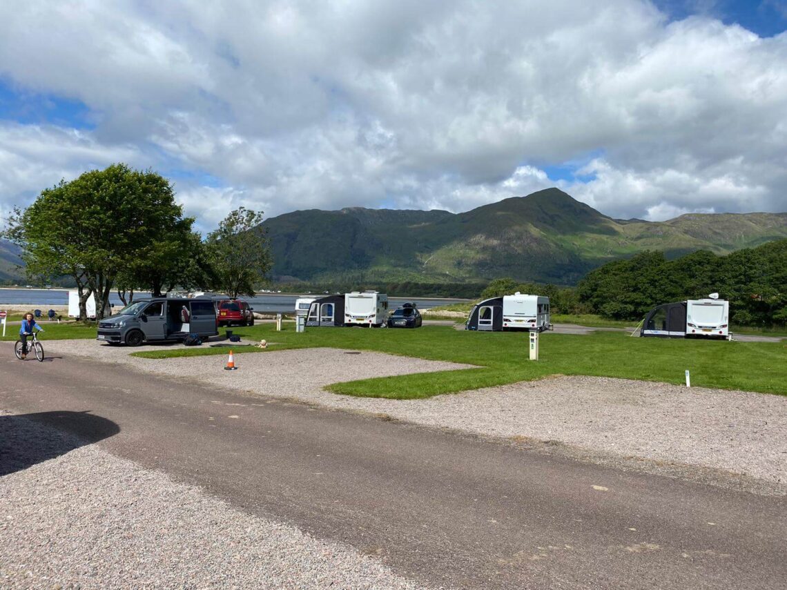 caravans overlooking lochs