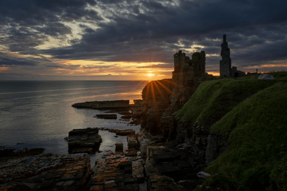 sunrise at castle sinclair girnigoe