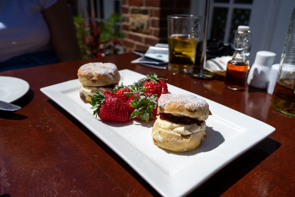 cream tea at Hathaways Sark