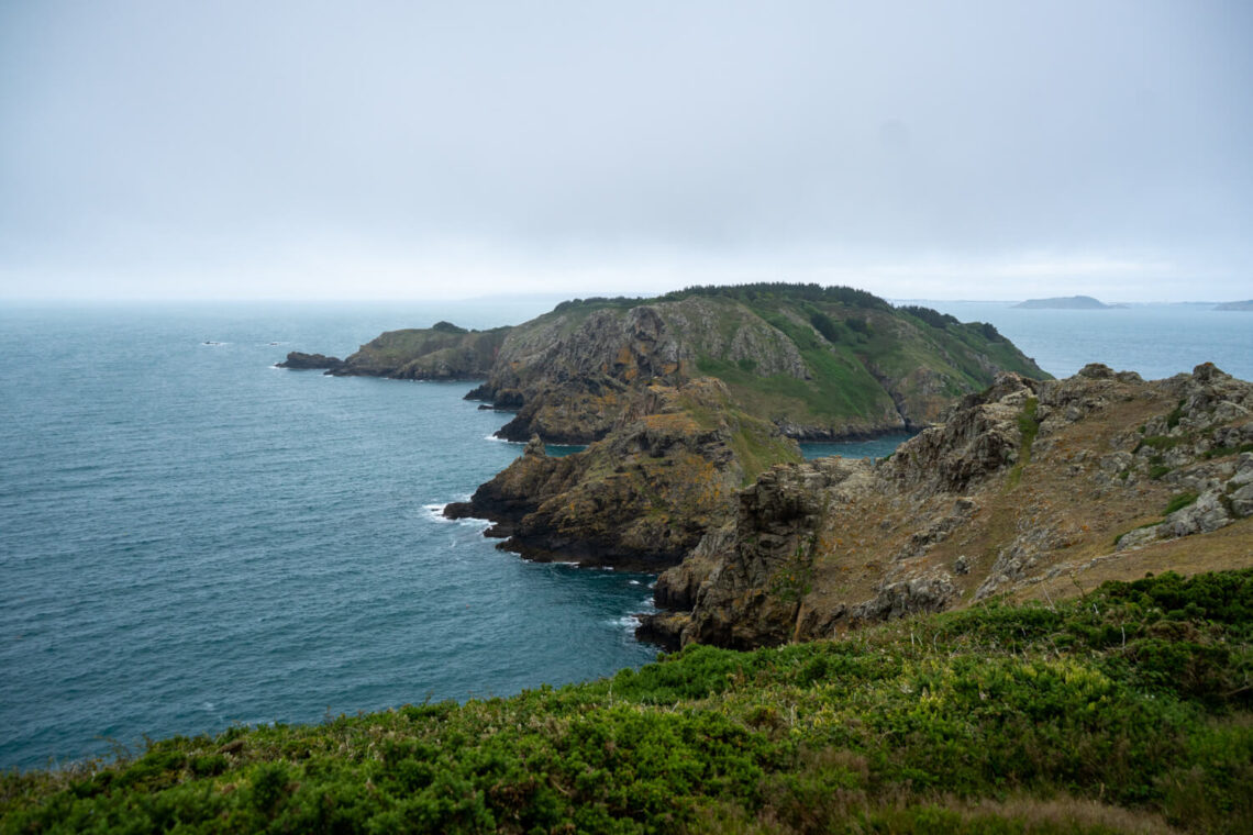 The stunning view of Sark's rugged coast from the Pilcher's Monument.