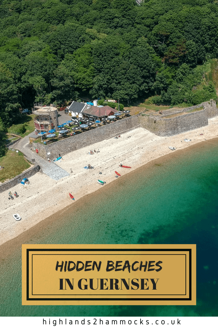 hidden beaches in Guernsey pinterest image