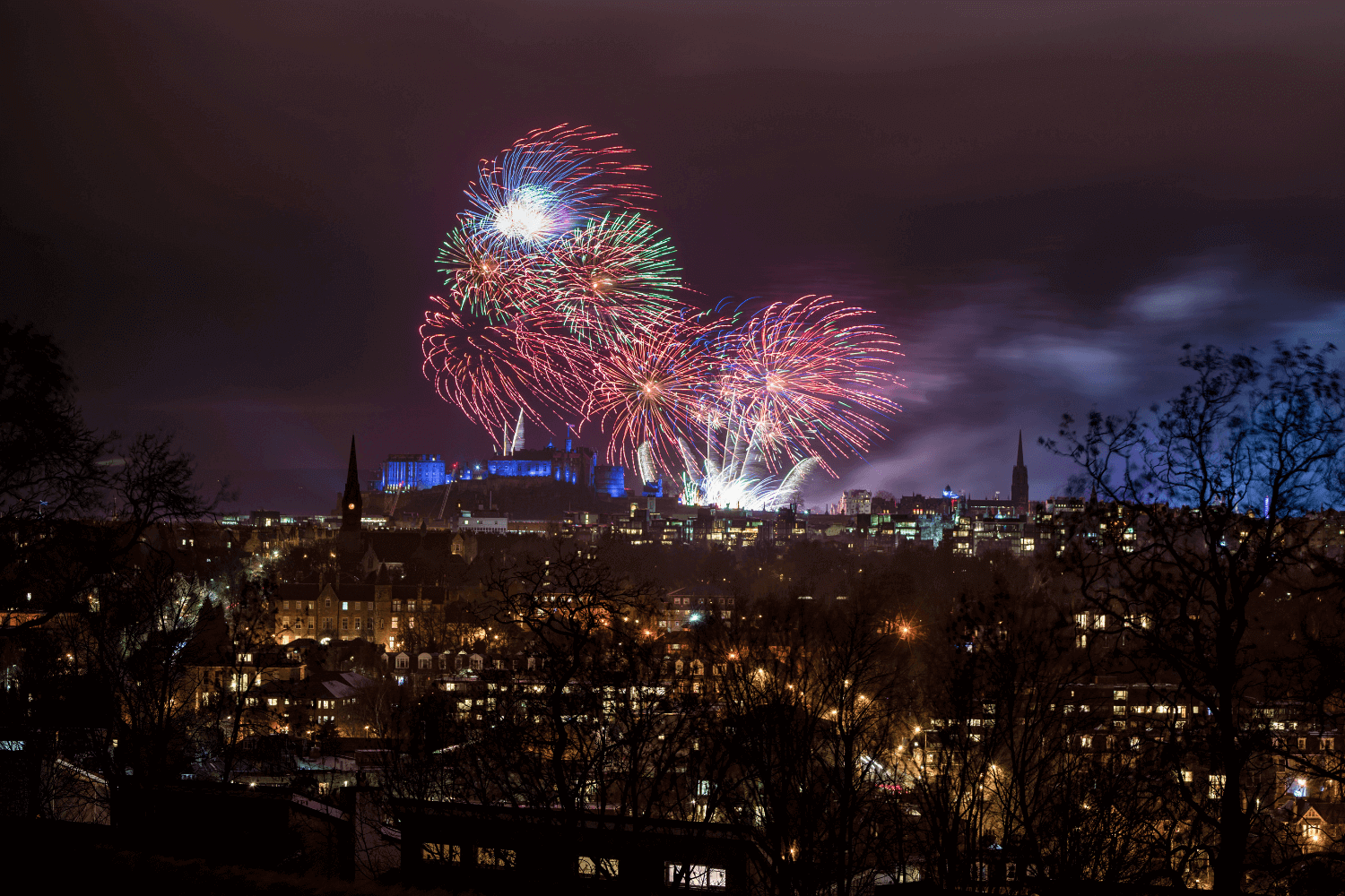 Edinburgh Hogmanay fireworks