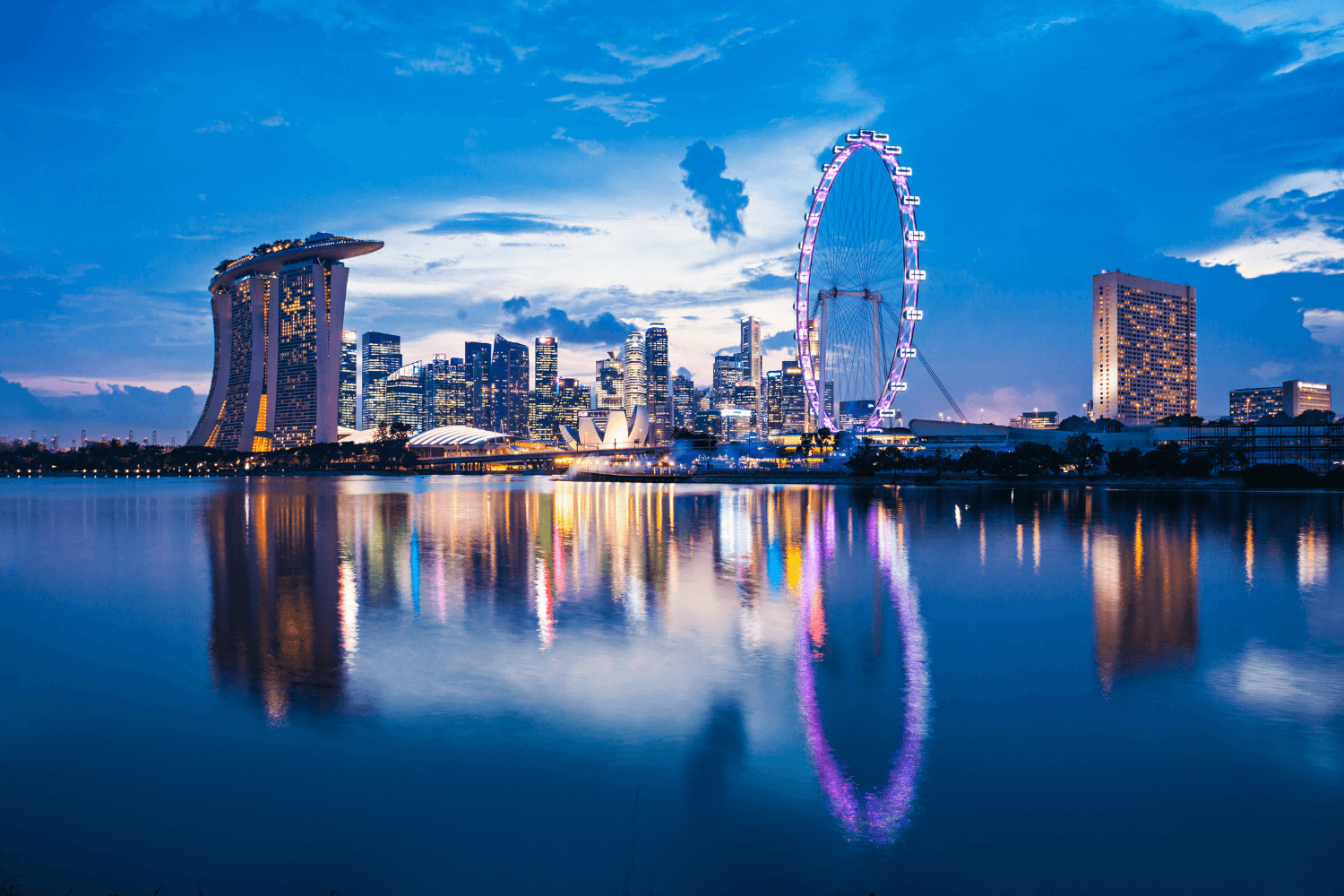 singapore city reflection