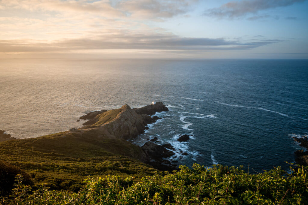 jerbourg point cliff at sunrise