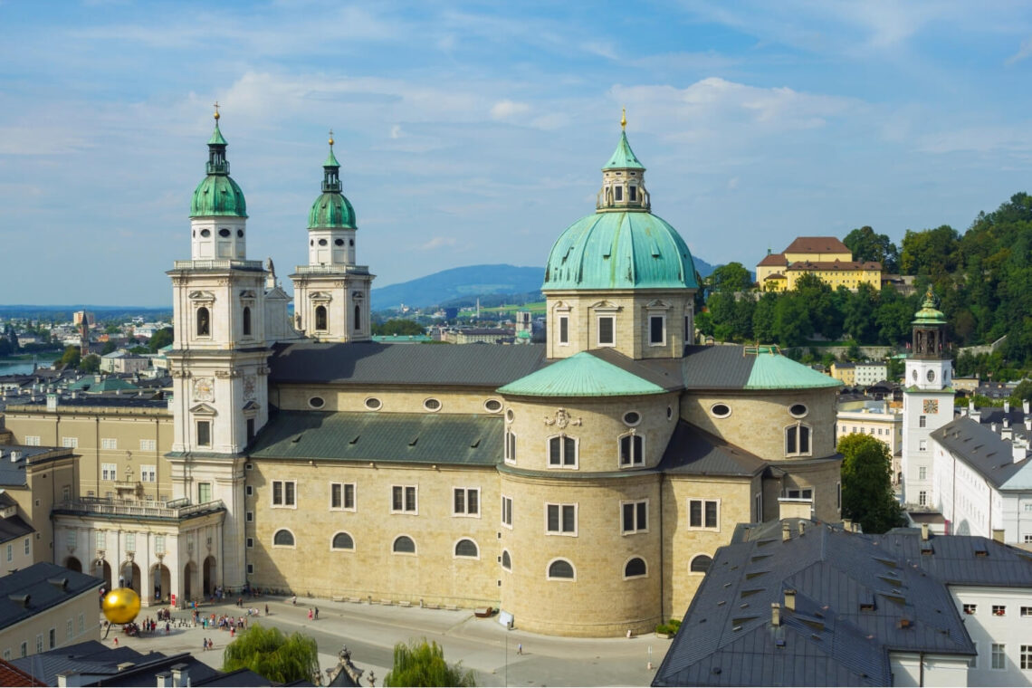 Make sure you stop by the beautiful building of the Salzburg Cathedral.