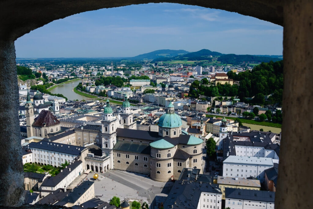 view salzburg from the Hohensalzburg Castle