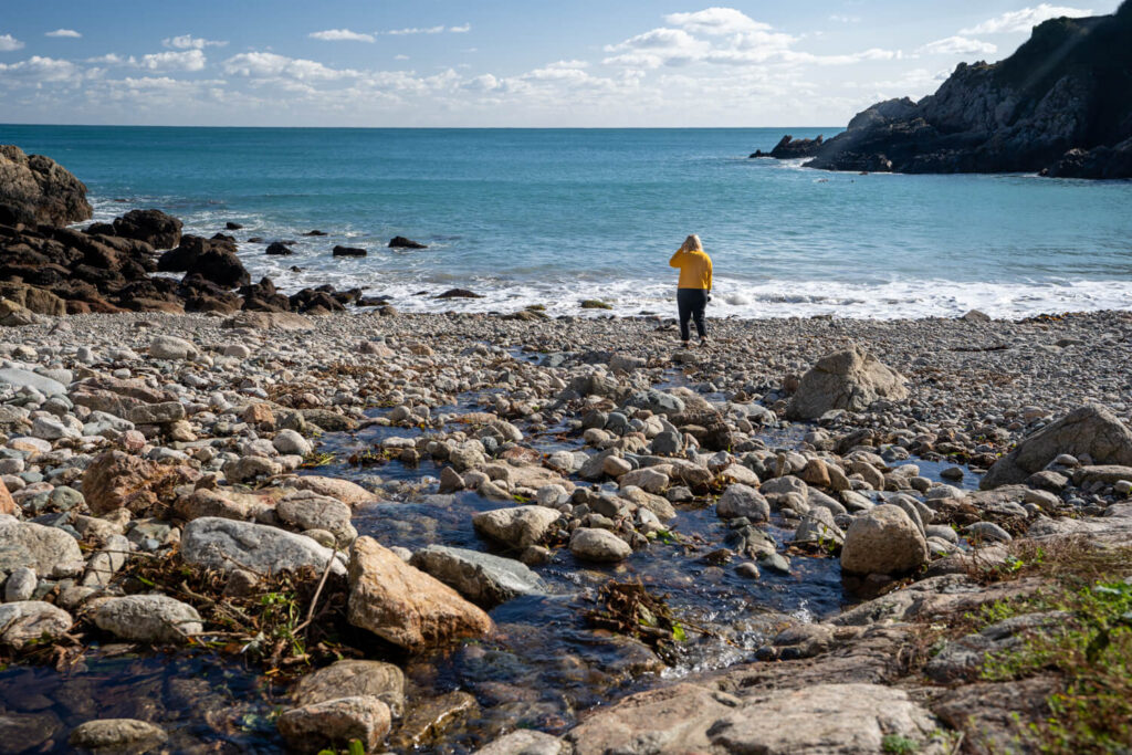 Gemma on Petit Bot Beach Guernsey