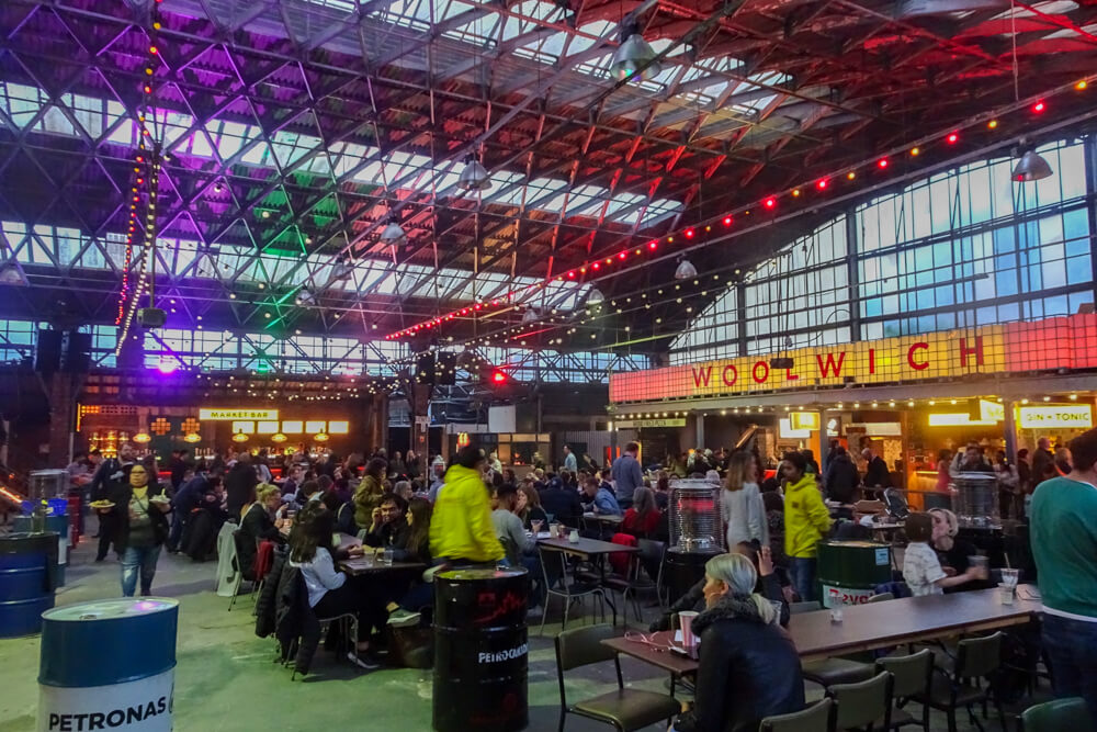 The cosy interior of the Street Feast venue in Woolwich town centre.