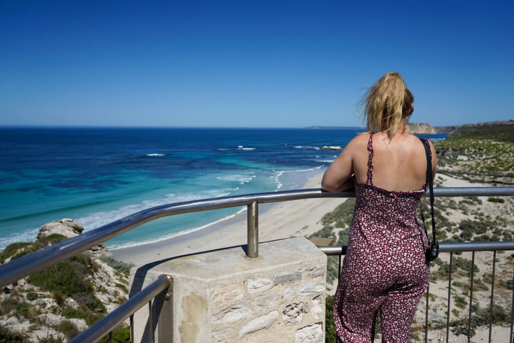 gemma looking over seal bay