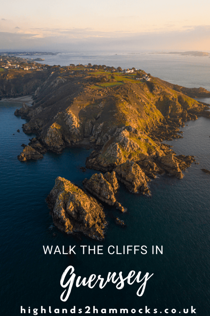 cliff walking in guernsey pin
