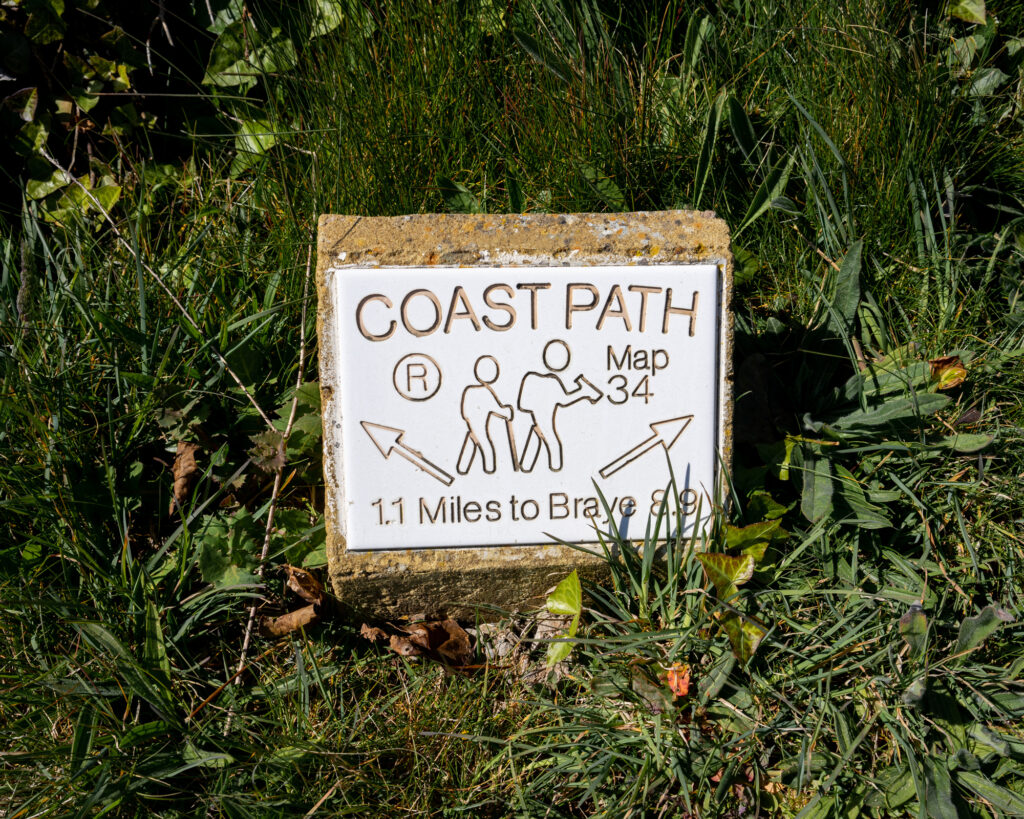 coastal path sign