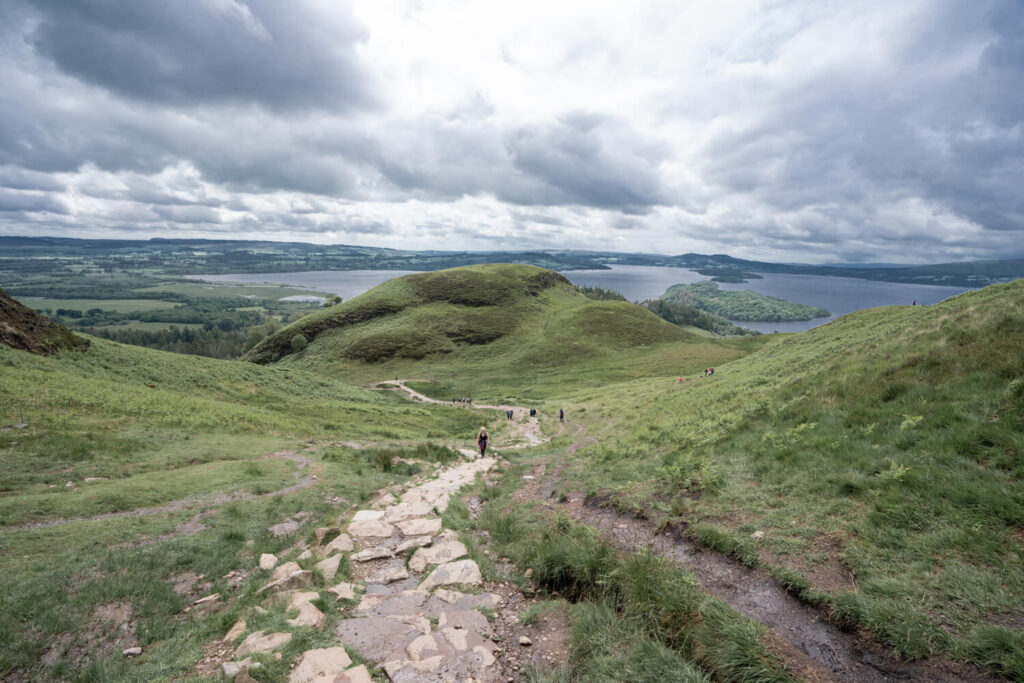 view of loch lomond from conic hill