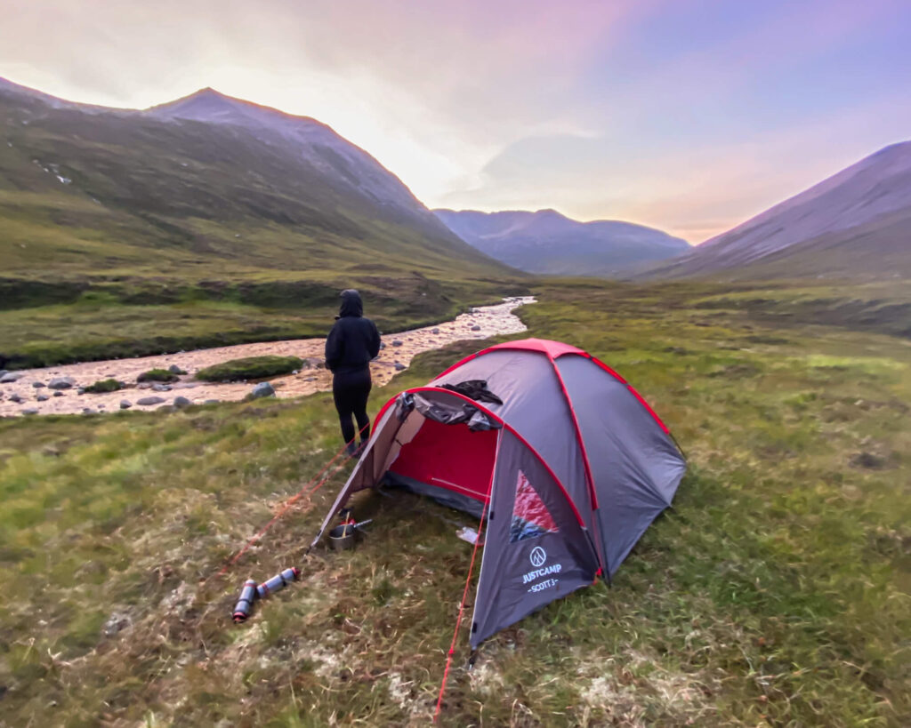 iew from campsite at sunrise