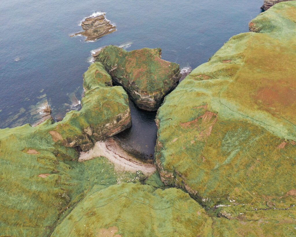 puffin cove from above