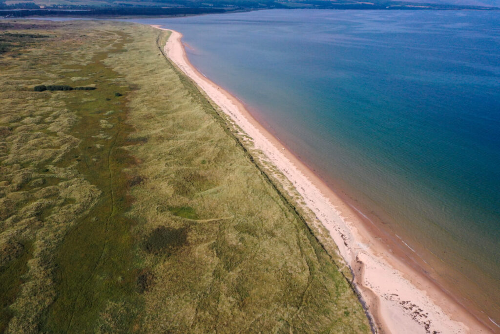 embo beach from above
